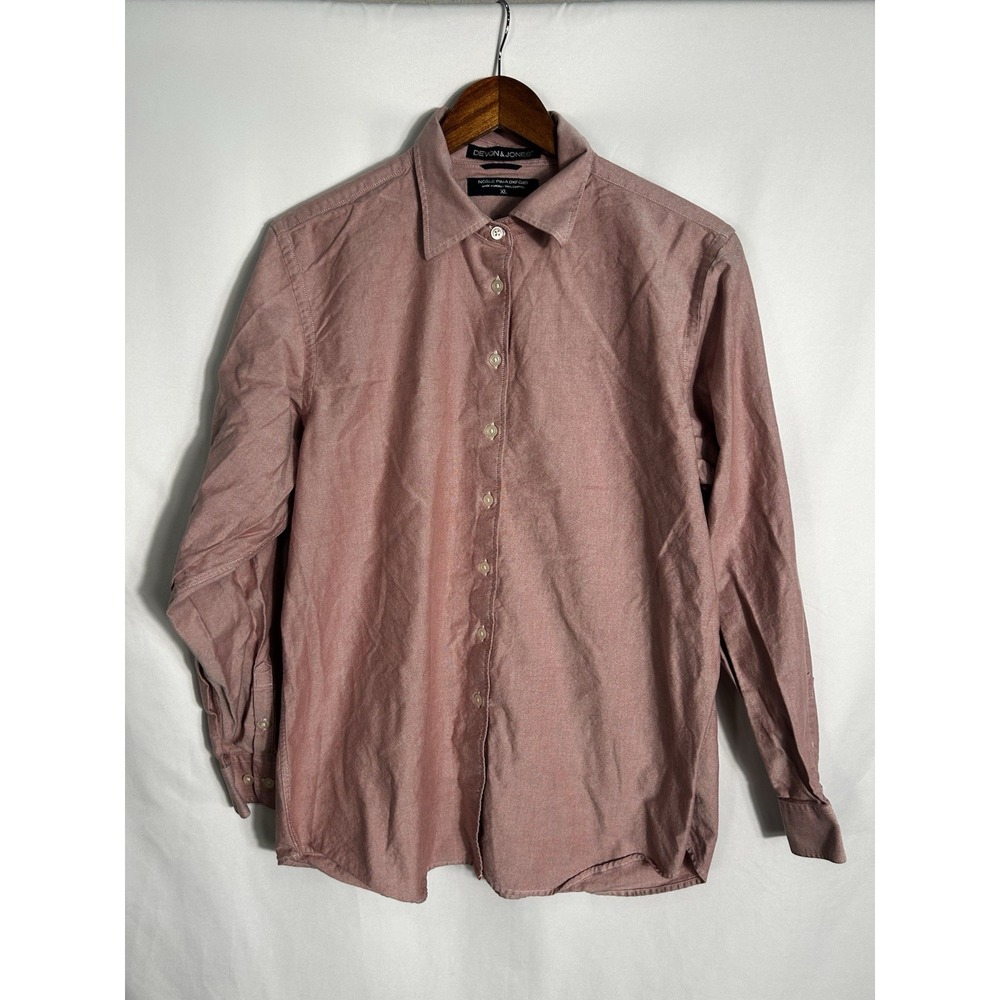 Devon & Jones Heathered Oxford Button Down Shirt Men XL Noble Pima Cotton Preppy
